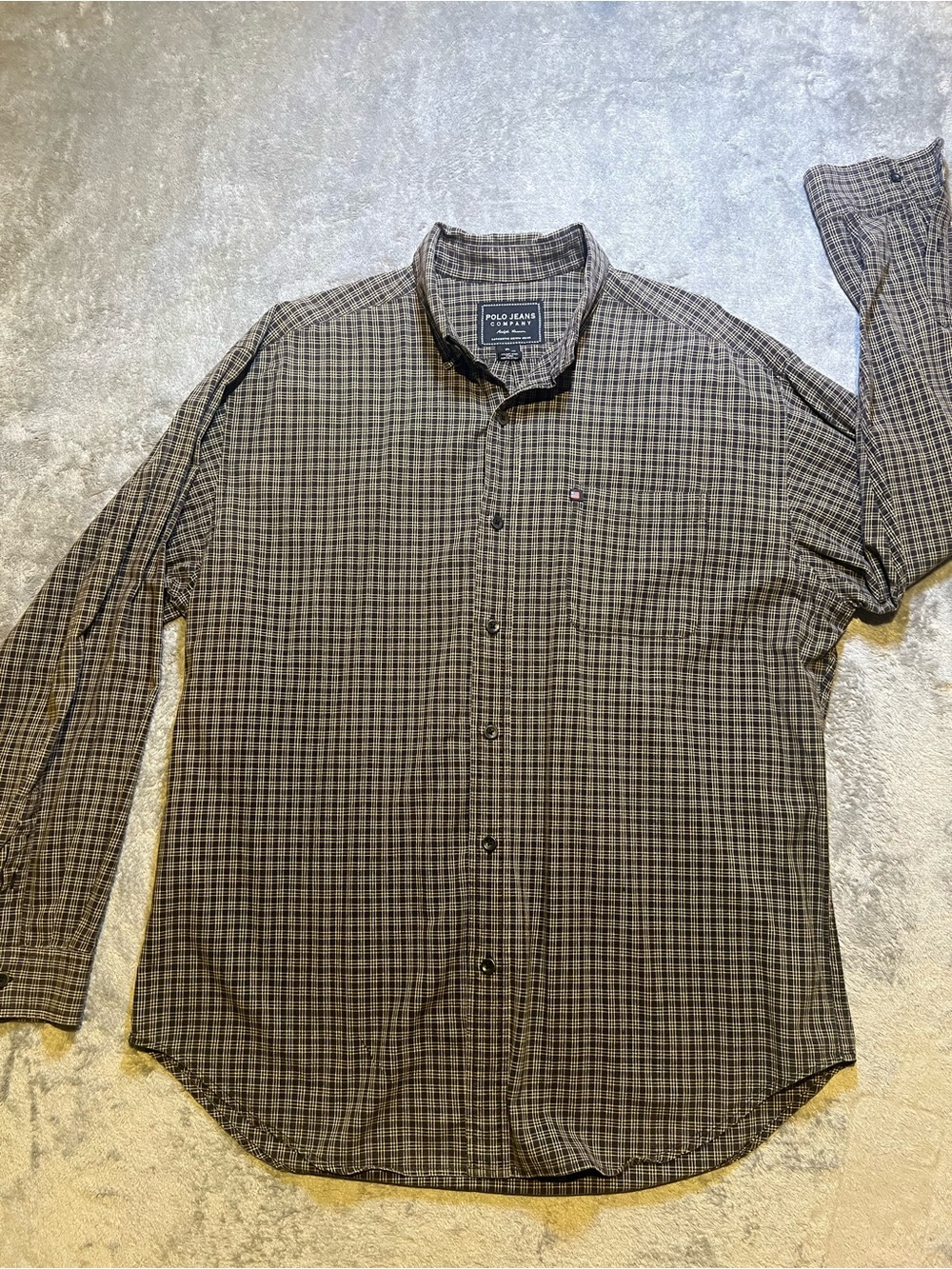 Polo by Ralph Lauren Brown and Black Check Button-Down Shirt